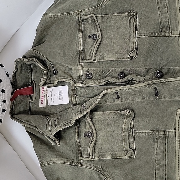 Free People Olive shirt jacket - Picture 8 of 8
